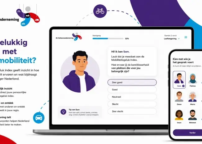 Webapplicatie - mobiliteit gelukindex