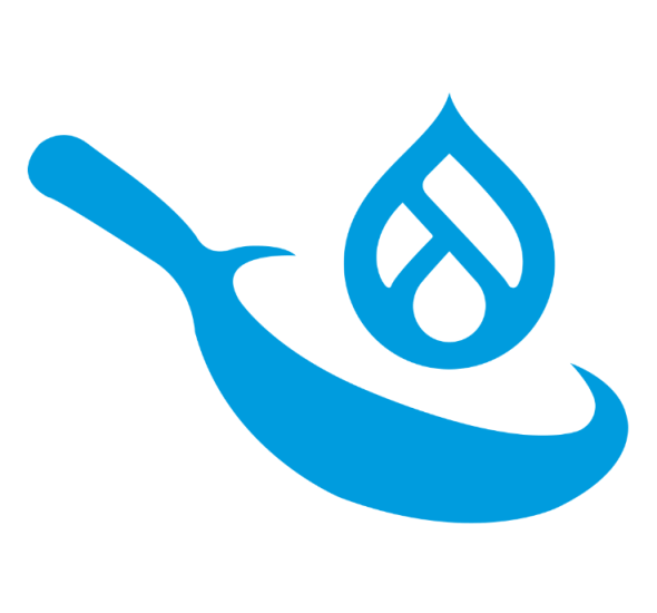 Drupal recipes initiative logo with a white background