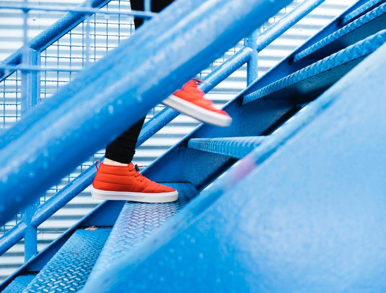 Running on stairs